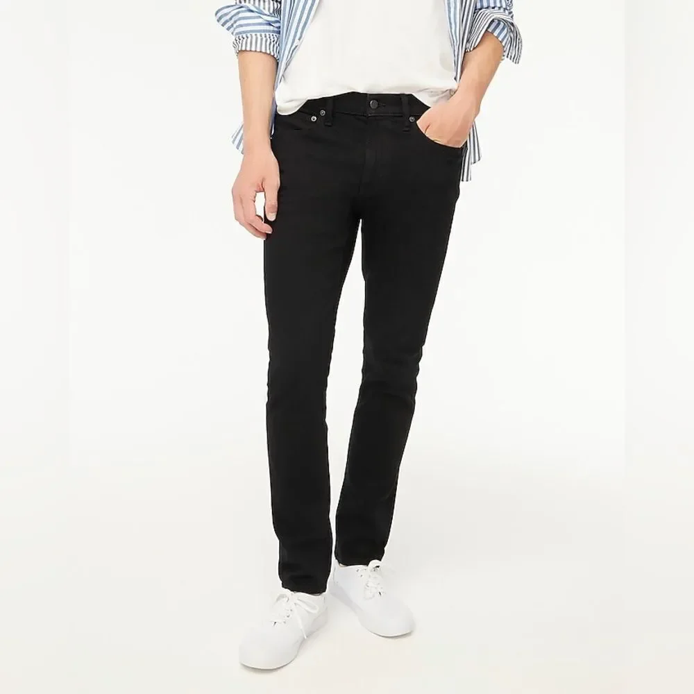 NWT J. Crew Men's Flex Slim Fit Jeans in Black Size 33x32